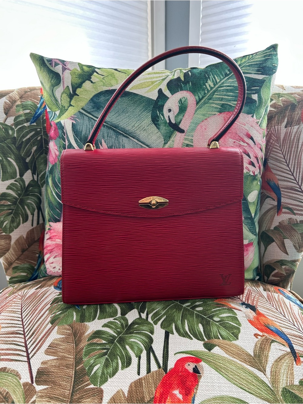 Louis Vuitton Berry Epi Leather Top-Handle Satchel